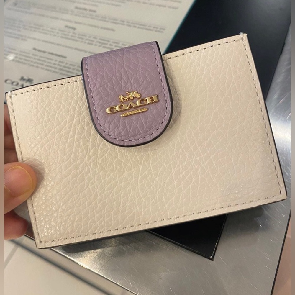Coach Accordion Card Case In Colorblock Style No. CA765